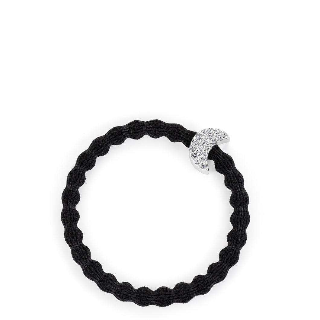 Silver Diamante Moon - Black