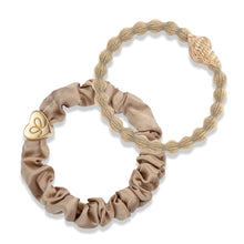 Load image into Gallery viewer, Shimmering Sands Silk Scrunchie &amp; Bangle Band Set