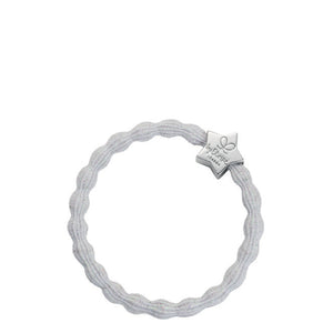 Metallic Silver Star - White