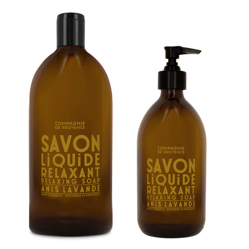 Relaxing Liquid Marseille Soap & Refill Set - Anise Lavender