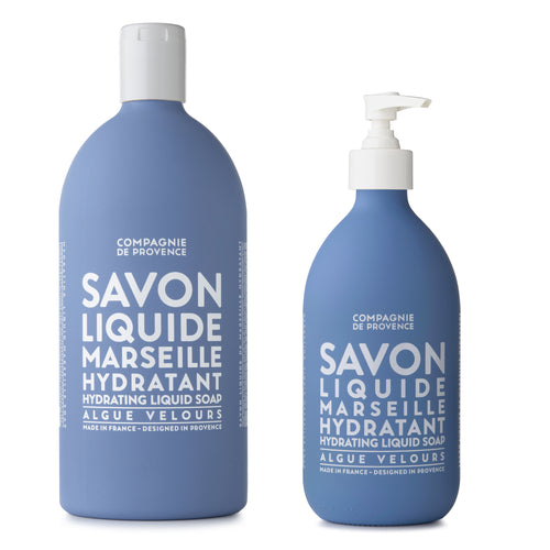 Hydrating Liquid Marseille Soap & Refill Set - Velvet Seaweed