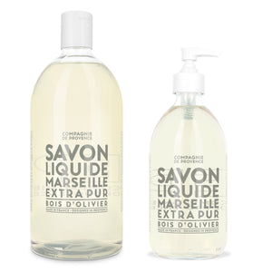 Liquid Marseille Soap & Refill Set - Olive Wood