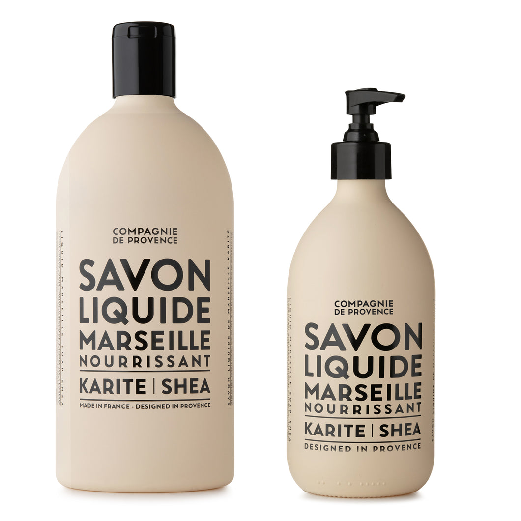 Liquid Marseille Soap & Refill Set - Karité (Shea Butter)