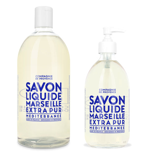 Liquid Marseille Soap & Refill Set - Mediterranean Sea