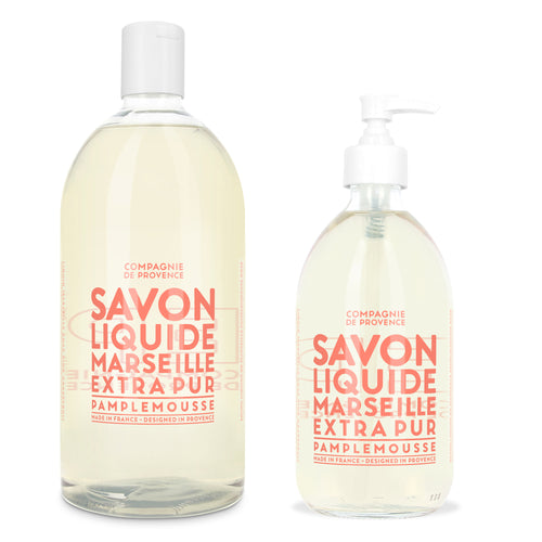 Liquid Marseille Soap & Refill Set - Pink Grapefruit