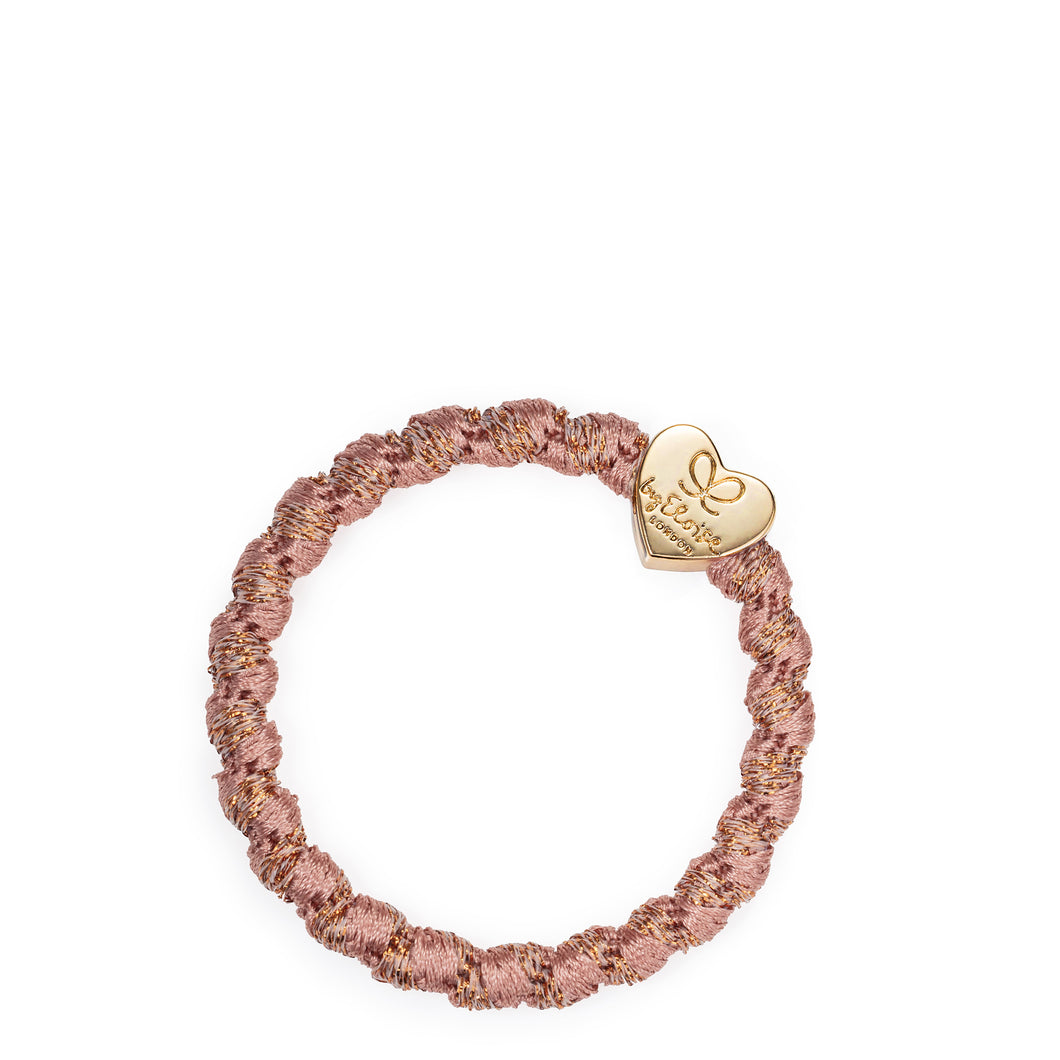 Woven Gold Heart - Rose