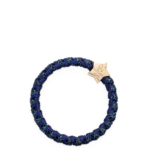 Woven Gold Star - Navy Shimmer